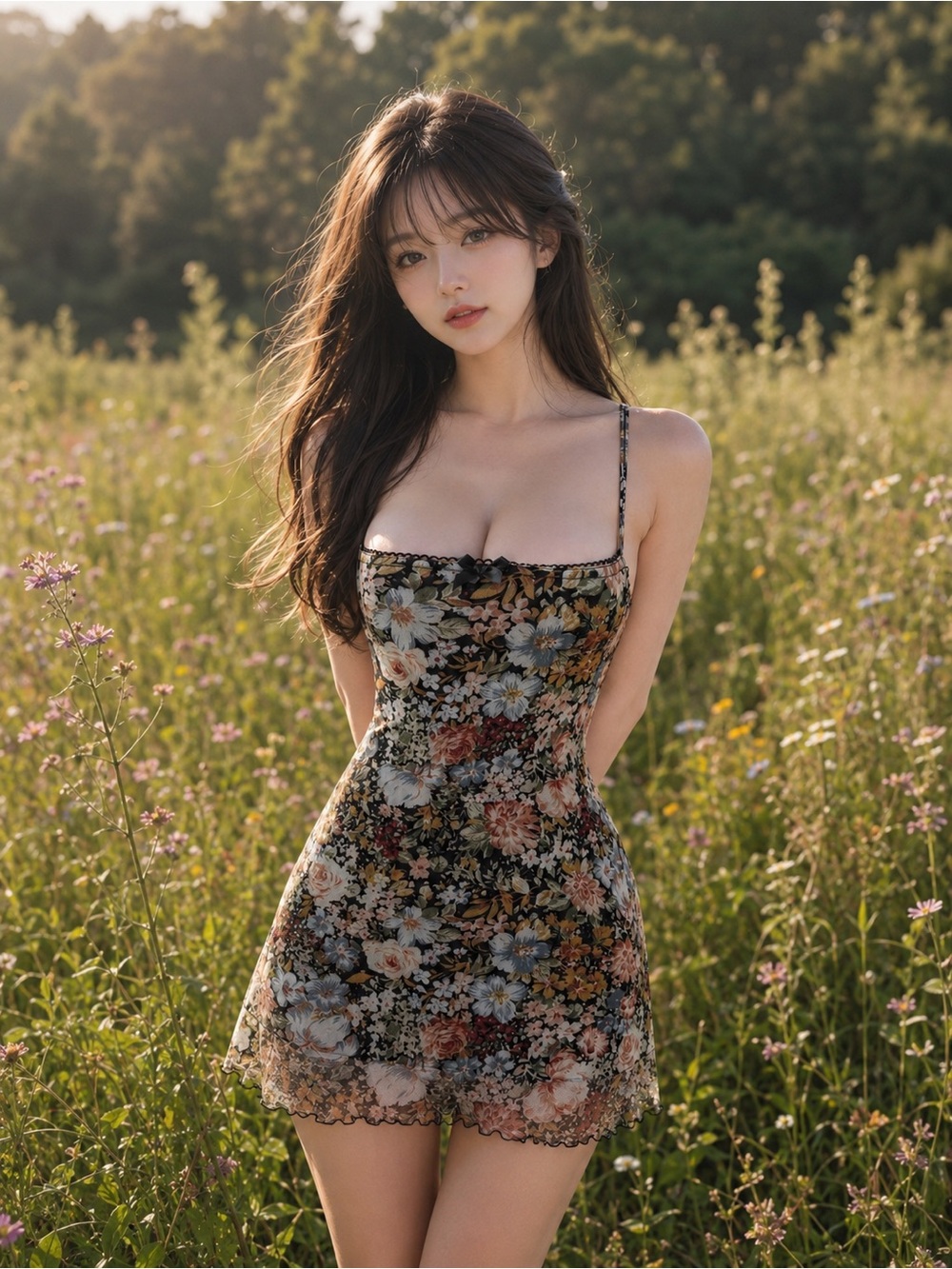 Secret Garden Blooming Beauty sultry floral mesh mini slip dress